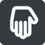 Down, wide, solid, square, horizontal, mirror, hand, stop, fingers, hand-wide icon