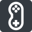 Left, wide, solid, square, horizontal, mirror, game, gaming, games, gamepad, pad, joystick, gamepad-wide icon