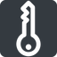 Left, wide, solid, square, horizontal, mirror, unlocked, unlock, locked, lock, key, access, security, key-wide icon