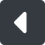 Left, wide, solid, square, arrow, direction, caret, caret-solid icon