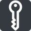 Right, wide, solid, square, unlocked, unlock, locked, lock, key, access, security, key-wide icon