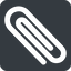 Right, wide, solid, square, paper, clip, attachment, paper-clip, paper-clip-wide icon
