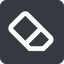Wide, solid, square, horizontal, mirror, remove, eraser, erase, rubber, eraser-wide icon