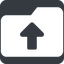 Up, wide, solid, square, horizontal, mirror, folder, directory, folders, directories, folder-up-solid icon