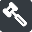 Wide, solid, square, horizontal, mirror, gavel, law, auction, hammer, judge, gavel-wide icon