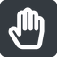 Up, wide, solid, square, horizontal, mirror, hand, stop, fingers, hand-wide icon