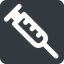 Wide, solid, square, horizontal, mirror, medical, medic, syringe, drug, injection, steroid, clinical, syringe-wide icon