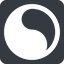 Wide, solid, square, horizontal, mirror, symbol, zen, yinyang, yin, yang, taoism, tao, china, taijitu, yin-yang-solid-alt icon