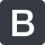 Solid, square, logo, brand, bootstrap, b, letter, bootstrap-b icon