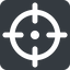 Wide, solid, square, center, target, crosshairs, targeting, reticle, sights, scope, crosshairs-wide icon