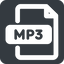 Wide, solid, square, file, music, sound, song, record, mp3, audio, mpeg, player, file-mp3-wide icon