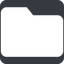 Wide, solid, square, folder, directory, folders, directories, folder-solid icon