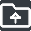 Up, wide, solid, square, folder, directory, folders, directories, folder-up-wide icon