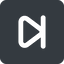 Up, wide, solid, square, video, play, forward, backward, mp3, player, pause, step, forward-step-wide icon