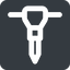 Up, wide, solid, square, tool, construction, noise, jackhammer, demolition, concrete, pneumatic, mining, drill, mining-dril, jackhammer-wide icon