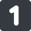 Wide, solid, square, number, font, one, digit, one-wide, 1 icon