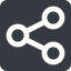 Up, wide, solid, square, social, network, link, share, sharing, share-wide icon