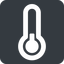Wide, solid, square, temperature, low, freeze, thermometer, cold, temperature-low, temperature-low-wide icon