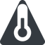 Triangle, normal, solid, thermometer, cold, heat, temperature-solid icon