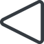 Triangle, line, left, wide icon