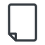 Line, down, normal, file, sheet, paper, document, page icon