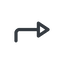 Line, down, normal, sign, confirm, arrow, key, submit, send, return, enter, return-sign icon