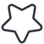 Line, down, normal, star, rate, rating, favorite icon