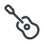 Line, left, normal, music, instrument, guitar, string, banjo icon