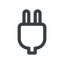 Line, left, normal, electricity, plug, charge, charger, electric, electrics, electrical icon