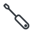 Line, left, normal, tool, mechanics, mechanical, repair, screwdriver, screw icon