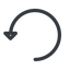 Line, left, normal, arrow, reload, refresh, undo, redo, restore icon