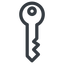 Line, right, normal, horizontal, mirror, unlocked, unlock, locked, lock, key, access, security icon