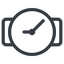 Line, right, normal, horizontal, mirror, time, hour, minute, hours, minutes, watch icon