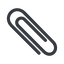 Line, right, normal, paper, clip, attachment, paper-clip icon