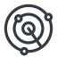 Line, right, normal, gps, place, radar, localisation, radar-alt, sonar icon