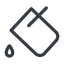 Line, up, normal, horizontal, mirror, bucket, drip, paint, color, fill, bucket-drip icon