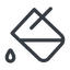 Line, normal, horizontal, mirror, bucket, drip, paint, color, fill, fill-drip icon