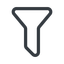 Line, normal, horizontal, mirror, order, sort, list, funnel, filter, sorting icon