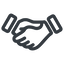 Line, up, normal, horizontal, mirror, business, hand, handshake, shake, agreement, deal, hands, shaking, agree icon