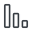 Line, normal, horizontal, mirror, statistics, antenna, mobile, signal, bars, level, strength, wifi icon