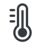 Line, normal, horizontal, mirror, temperature, thermometer, heat, high, hot, thermometer-high icon