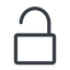 Line, normal, horizontal, mirror, unlocked, secure, safe, padlock, unlock icon