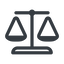 Line, normal, law, balance, justice, legal, scales icon