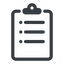 Line, normal, list, report, note, clipboard, pasteboard, notebook, scratchpad, tablet, clipboard-list icon