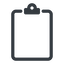 Line, up, normal, report, note, clipboard, pasteboard, notebook, scratchpad, tablet icon