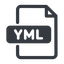 Line, normal, config, file, data, language, yml, docker, yaml, markup, configuration, file-yml icon