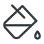 Line, normal, bucket, drip, paint, color, fill, fill-drip icon
