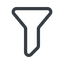 Line, normal, order, sort, list, funnel, filter, sorting icon