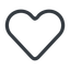 Line, normal, heart, valentine, healthcare, health, <3 icon