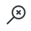Line, up, normal, cross, search, magnifying, glass, research, magnifying-glass, keywords, keyword, glass-cross, no-result, magnifying-glass-cross icon